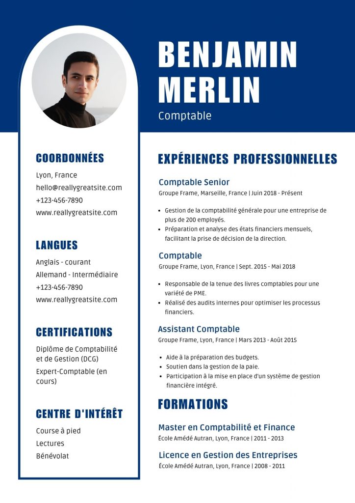 curriculum vitae comptable